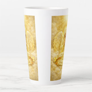 Taza De Café Latte FeAngélicaCorazónDorado