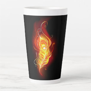 Taza De Café Latte Feather Peacock