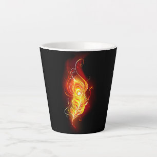 Taza De Café Latte Feather Peacock