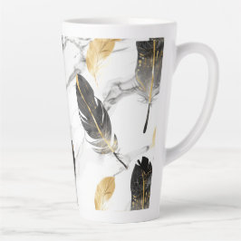 Taza De Café Latte "Feathered Grace Ceramic Mug"