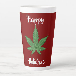 Taza De Café Latte Felices fiestas personalizadas