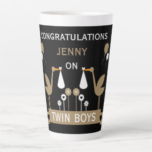 Taza De Café Latte Felicidades Por El Paro De Los Gemelos