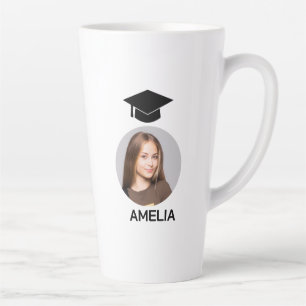 Taza De Café Latte Felicidades por tu regalo de graduación de hito