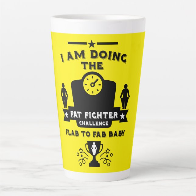 Taza De Café Latte Felicitaciones por pérdida de peso (Anverso)