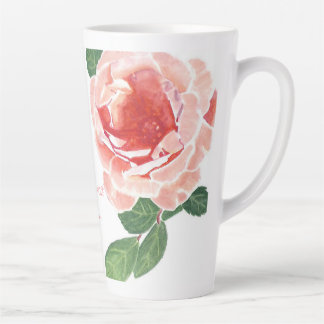 Taza De Café Latte Feliz 40.º Rosa Rosa Personalizado Grande