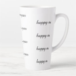 Taza De Café Latte feliz año nuevo