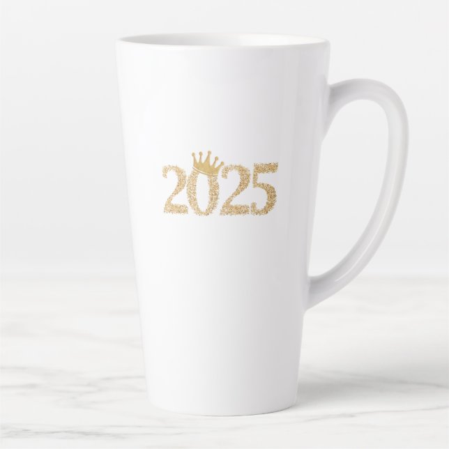 Taza De Café Latte Feliz Año Nuevo 2025 (Derecha)