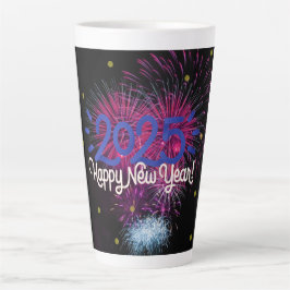 Taza De Café Latte Feliz Año Nuevo 2025