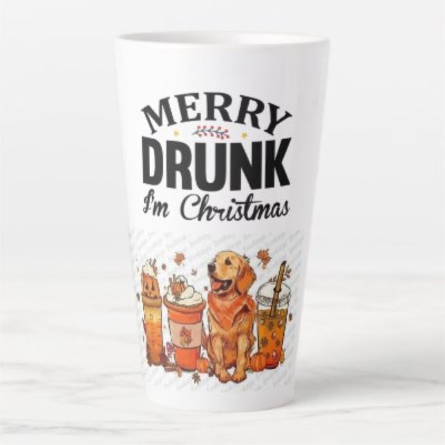 Taza De Café Latte "Feliz borrachín, soy Navidades" humorístico FesLa (Subido por el creador)