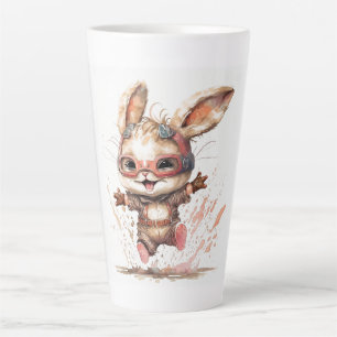 Taza De Café Latte Feliz Bunny Latte Mug