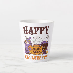 Taza De Café Latte Feliz café de Halloween Brew