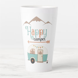 Taza De Café Latte Feliz Camper Cute Retro RV