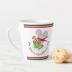 Taza De Café Latte Feliz ChrisMouse, Ratón de las Fiestas