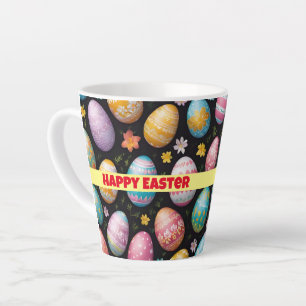 Taza De Café Latte Feliz Colección de Huevos de Pascua