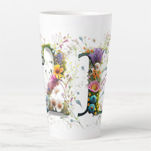 Taza De Café Latte Feliz cumpleaños 21 a los Wildflowers