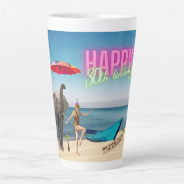 Taza De Café Latte Feliz cumpleaños 30, divertido