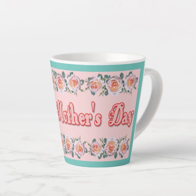 Taza De Café Latte Feliz Día de la Madre (Ángulo derecho)