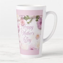 Taza De Café Latte Feliz Día de la Madre Rosa