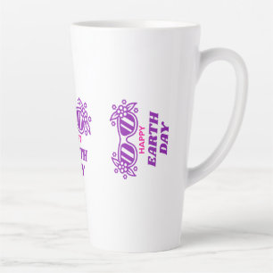 TAZA DE CAFÉ LATTE FELIZ DÍA DE LA TIERRA