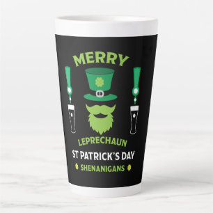 Taza De Café Latte Feliz Día de San Patricio de Irlanda 17 de marzo