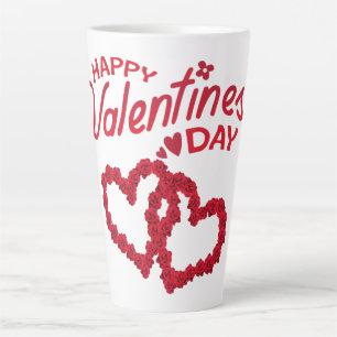 Taza De Café Latte Feliz Día de San Valentín