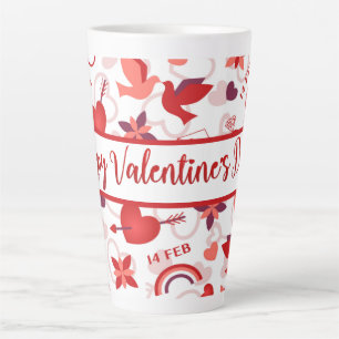 Taza De Café Latte Feliz día de San Valentín