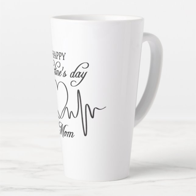 Taza De Café Latte feliz día de San Valentín (Ángulo derecho)