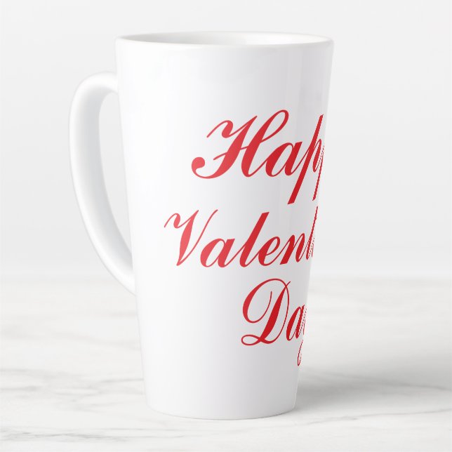 Taza De Café Latte Feliz Día de San Valentín (Ángulo izquierdo)