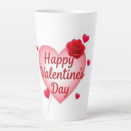 Taza De Café Latte Feliz Día de San Valentín