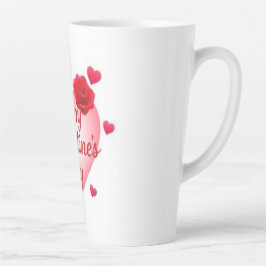 Taza De Café Latte Feliz Día de San Valentín