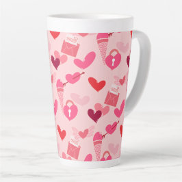 Taza De Café Latte Feliz día de San Valentín Corazón Regalo de Amor p