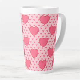 Taza De Café Latte Feliz Día de San Valentín Corazón Rojo para Amante