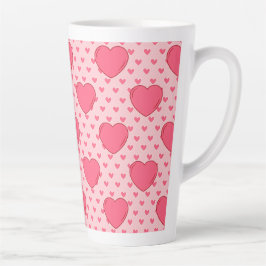 Taza De Café Latte Feliz Día de San Valentín Corazón Rojo para Amante