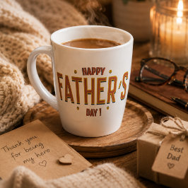 Taza De Café Latte Feliz Día del Padre – Regalo con Cariño para el Mu