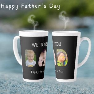 Taza De Café Latte Feliz Día del Padre-Te amamos DAD