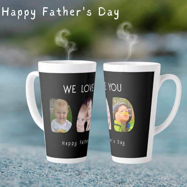 Taza De Café Latte Feliz Día del Padre-Te amamos DAD (Subido por el creador)