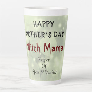 Taza De Café Latte Feliz diseño de la bruja del día de la madre