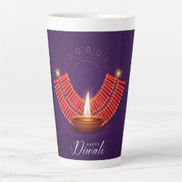 Taza De Café Latte Feliz Diwali