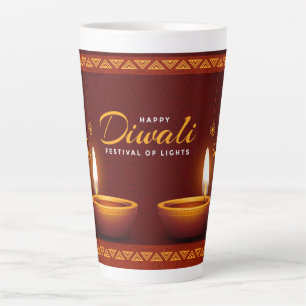 Taza De Café Latte Feliz Diwali