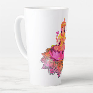 Taza De Café Latte Feliz Diwali - Diosa Deepalavi Lakshmi 4