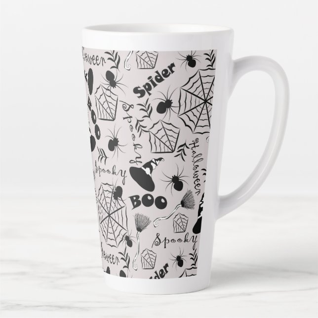 Taza De Café Latte Feliz Halloween (Derecha)