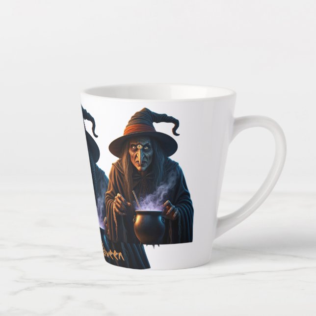 Taza De Café Latte Feliz Halloween (Derecha)