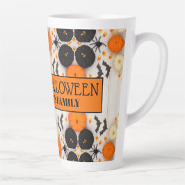 Taza De Café Latte Feliz Halloween Naranja Calabaza