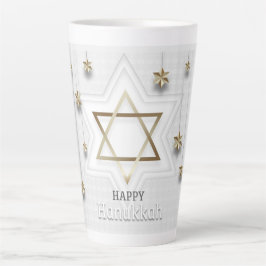 Taza De Café Latte Feliz Hanukkah