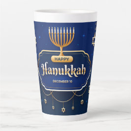 Taza De Café Latte Feliz Hanukkah