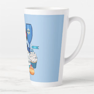 Taza De Café Latte Feliz Hanukkah - Dreidel - Estrella de David