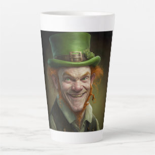 Taza De Café Latte Feliz Leprechaun Latte Mug
