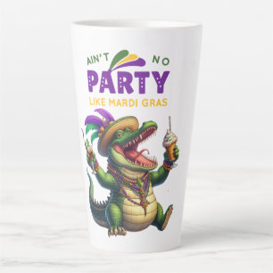 Taza De Café Latte Feliz Mardi Gras