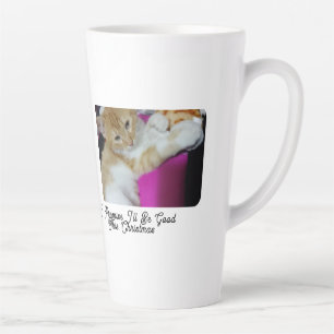 Taza De Café Latte Feliz Meowlidays divertido Taza de Latte Grande pa