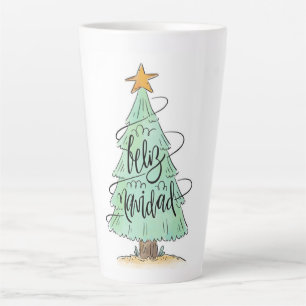 Taza De Café Latte Feliz Navidad
